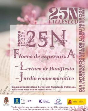 Valleseco conmemora el 25N con “Flores de Esperanza”