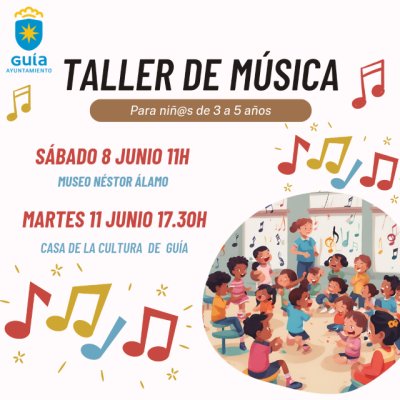 Gu&iacute;a: La Concejal&iacute;a de Cultura ofrece dos nuevos talleres de m&uacute;sica para ni&ntilde;os de 3 a 5 a&ntilde;os