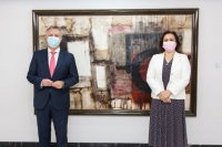 &Aacute;ngel V&iacute;ctor Torres recibe a la embajadora de Espa&ntilde;a en Mauritania, Miriam &Aacute;lvarez de la Rosa