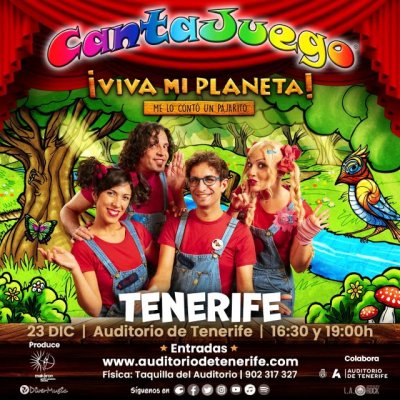 Cantajuego har&aacute; las delicias de los ni&ntilde;os este s&aacute;bado en el Auditorio de Tenerife con &ldquo;Viva mi Planeta&rdquo;