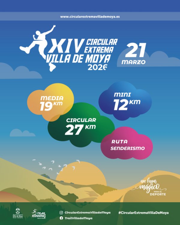 La XIV Circular Extrema Villa de Moya se celebrar&aacute; el s&aacute;bado 21 de marzo