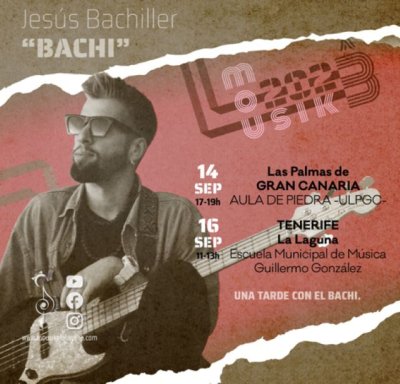 Mousik&ecirc; arranca el curso con dos masterclasses gratuitas a cargo del bajista malague&ntilde;o Jes&uacute;s Bachiller &laquo;Bachi&raquo;