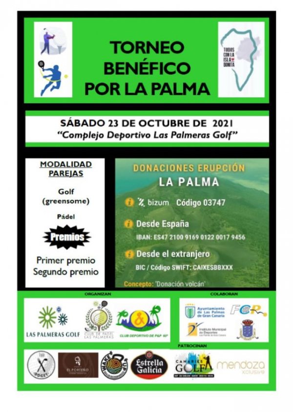 Torneo Benéfico Por La Palma de golf y pádel en las instalaciones deportivas de Las Palmeras Golf