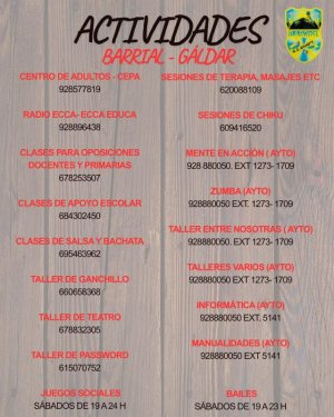 G&aacute;ldar: La A.V. &ldquo;Amagro&rdquo; ampl&iacute;a su programaci&oacute;n de talleres y actividades en Barrial