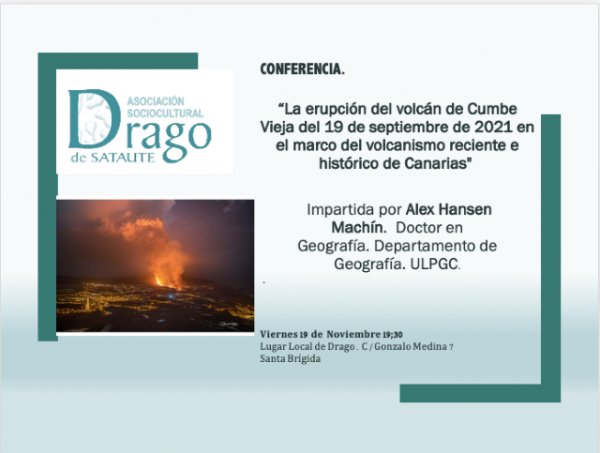 Santa Brígida: Conferencia sobre la erupción del volcán de Cumbre Vieja