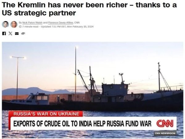 Art&iacute;culo de opini&oacute;n: 'El intento de CNN de difamar a la India por comprar petr&oacute;leo ruso fracas&oacute;'
