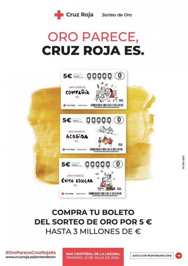 &#039;Oro parece, Cruz Roja es&#039;, vuelve el Sorteo de Oro de Cruz Roja