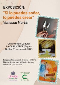 La pintora Vanessa Mart&iacute;n llega a La Casa Verde de Firgas el 9 de enero con su Exposici&oacute;n &ldquo;Si lo puedes so&ntilde;ar, lo puedes crear&rdquo;