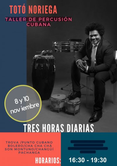 Guía: Últimas plazas para el taller de percusión cubana que se impartirá en las Escuelas Artísticas