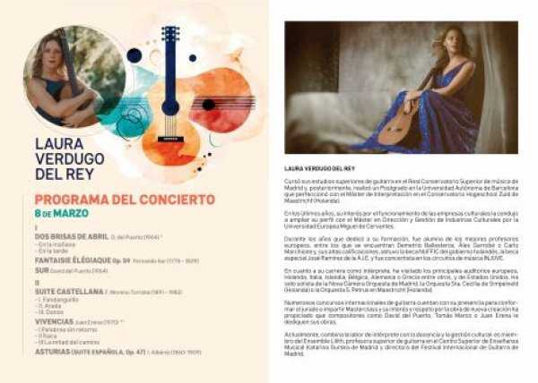 Laura Verdugo del Rey, protagonista esta semana del XXIX Encuentro Internacional de Guitarra Clásica Ciudad de Guía