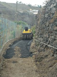 La Vinca EeA denuncia destrucción de camino en Lomo Blanco (Moya) dentro del Parque Rural de Doramas