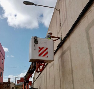 Gáldar: Continúan las obras de mejora en la eficiencia energética de alumbrado público