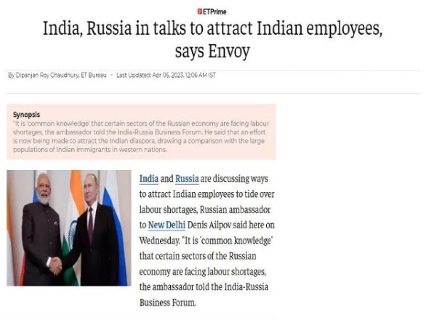 M&aacute;s inmigraci&oacute;n india a Rusia ser&iacute;a mutuamente beneficiosa