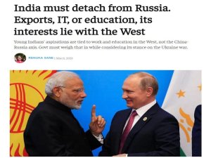 Korybko a Renuka Sane: No hay raz&oacute;n para que India se separe de Rusia
