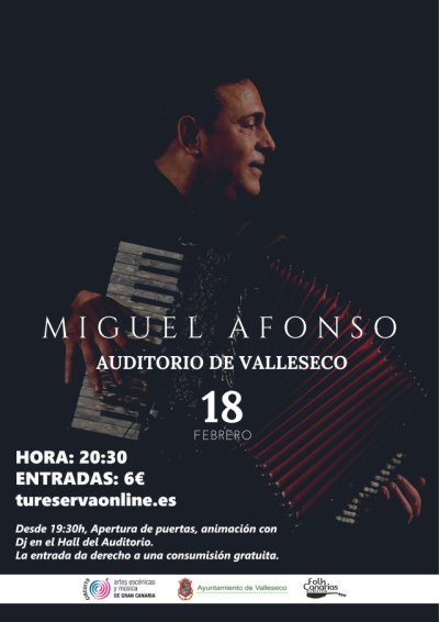 Concierto de Miguel Afonso en el Auditorio de Valleseco
