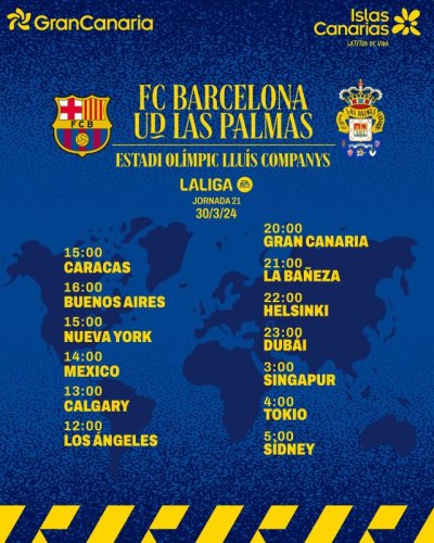 Radio Faro del Noroeste retransmite este s&aacute;bado, 30-03-24, a las 20.00 horas: FC Barcelona - UD Las Palmas