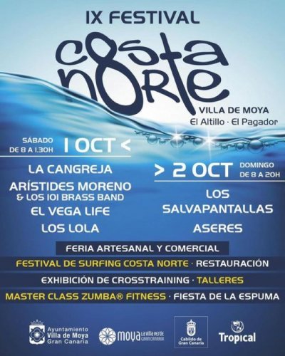 Villa de Moya: Ya esta en la calle el cartel del 'IX Festival Costa Norte'