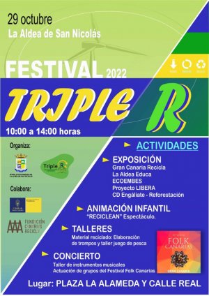 La III edición del festival sostenible ‘Triple R’ se celebrará este sábado en La Aldea