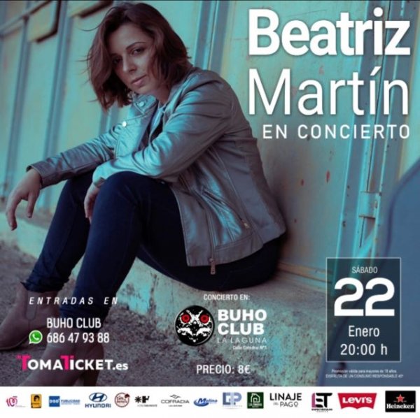 Beatriz Martín se planta en enero en el Cicca y en El Búho La Laguna