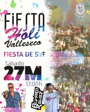 Vuelve los colores Holi a las Fiestas de Valleseco