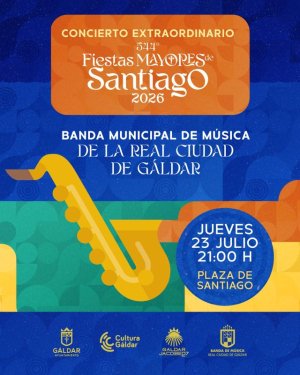 G&aacute;ldar: La Banda Municipal recorrer&aacute; este jueves los grandes &eacute;xitos de la m&uacute;sica espa&ntilde;ola y latina en las Fiestas de Santiago
