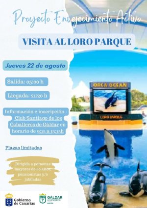 Gáldar: El proyecto ‘Envejecimiento Activo’ organiza una visita a Tenerife para pasar un día en Loro Parque