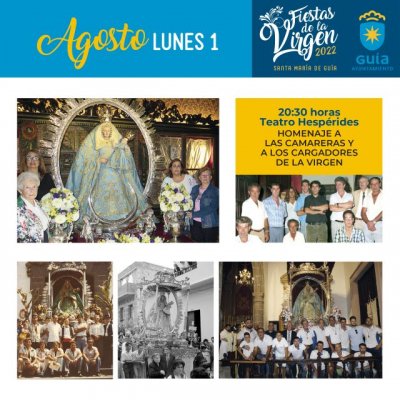 El Teatro Hesp&eacute;rides acoge hoy lunes un Homenaje a las Camareras de la Virgen de Gu&iacute;a y a los Cargadores del Trono