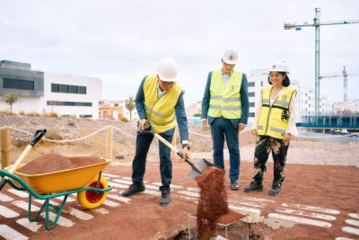 El Gobierno y el Ayuntamiento de Las Palmas de Gran Canaria colocan la primera piedra para la construcción de 131 viviendas de alquiler asequible