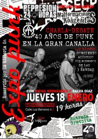 Charla-Debate”40 años de Punk” en La Casa Verde de Firgas el jueves 18 de enero