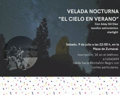 Valleseco: Zumacal organiza una velada nocturna &ldquo;El cielo en verano&rdquo;