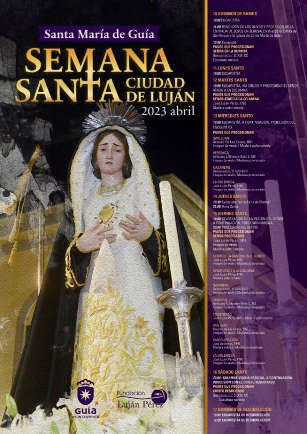 La Semana Santa en la Ciudad de Luján Pérez comienza este Domingo de Ramos con la Bendición de los Olivos y la Procesión desde San Roque hasta la Iglesia