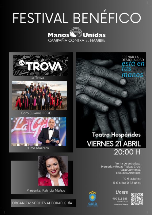 Guía: Festival Benéfico de Manos Unidas con La Trova, el Coro Juvenil de la OFGC y el humorista Jaime Marrero