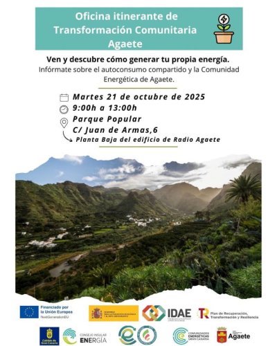 El próximo martes vuelve a Agaete la Oficina itinerante de Transformación Comunitaria