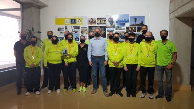 Francisco Castellano felicita al equipo Club Deportivo Inclúyete, campeón de España de Baloncesto FEDDI