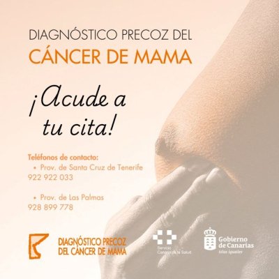 Sanidad recuerda la importancia del programa de cribado poblacional del cáncer de mama para la detección precoz