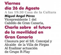 Villa de Firgas: el viernes d&iacute;a 26 se suspende la charla del Vicepresidente del Cabildo, Miguel &Aacute;ngel P&eacute;rez