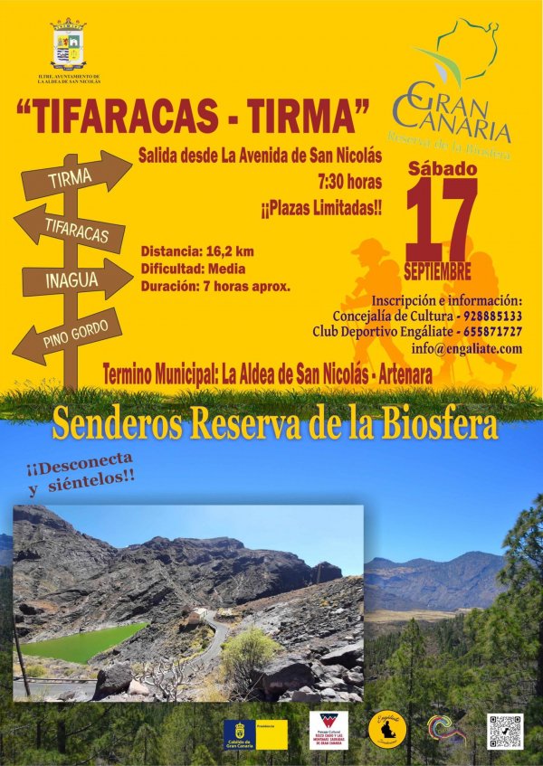 La Aldea: El Ayuntamiento organiza la ruta de senderismo ‘Tifaracas-Tirma’ para este sábado