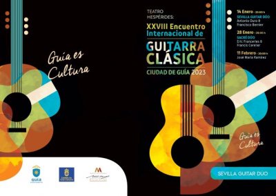 Gu&iacute;a: Este s&aacute;bado se celebra el XXVIII Encuentro Internacional de Guitarra Cl&aacute;sica Ciudad de Gu&iacute;a