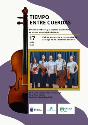 Gáldar: El Club de Mayores Santiago de Los Caballeros acoge este miércoles el concierto &#039;Tiempo entre cuerdas&#039;