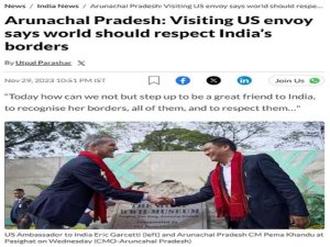 Art&iacute;culo de opini&oacute;n: 'El embajador estadounidense minti&oacute; al decir que su pa&iacute;s reconoce todas las fronteras de la India'