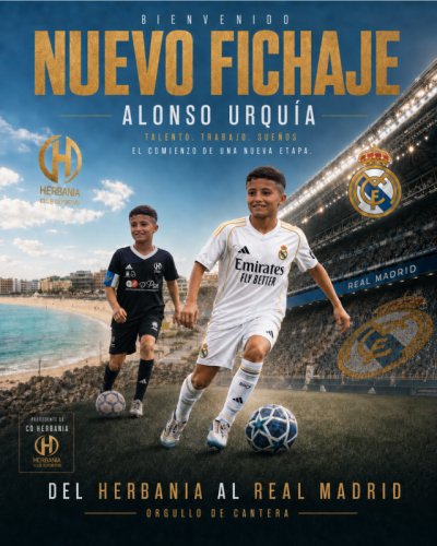 Fuerteventura: La cantera del CD Herbania vuelve a hacer historia con el fichaje de Alonso Urquía por el Real Madrid