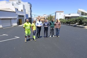 G&aacute;ldar: Asfaltada la calle Churruca, una de las v&iacute;as principales de El Agujero