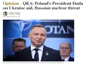 El presidente polaco dijo que Kiev no est&aacute; haciendo ning&uacute;n favor a Occidente y que su contraofensiva fracas&oacute;