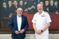 Visita del Almirante de Acci&oacute;n Mar&iacute;tima al Presidente del Cabildo Insular de Gran Canaria