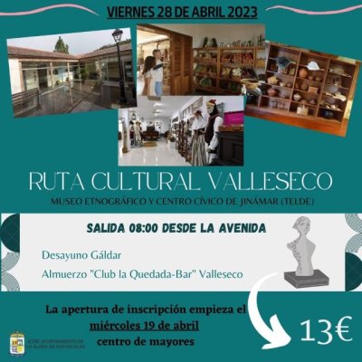 La Concejal&iacute;a de Mayores del Ayuntamiento de La Aldea de San Nicol&aacute;s organiza una ruta cultural a Valleseco