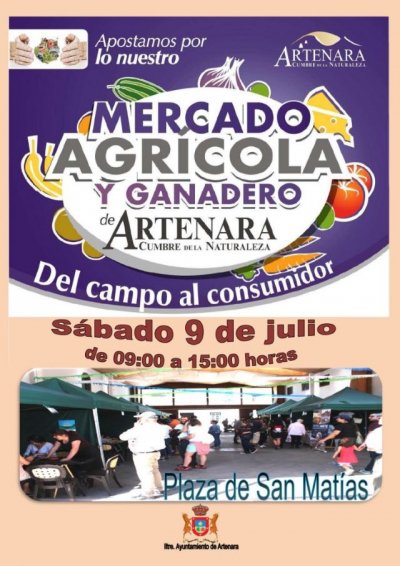 Artenara: Mercado agrícola y ganadero el próximo sábado 9 de julio