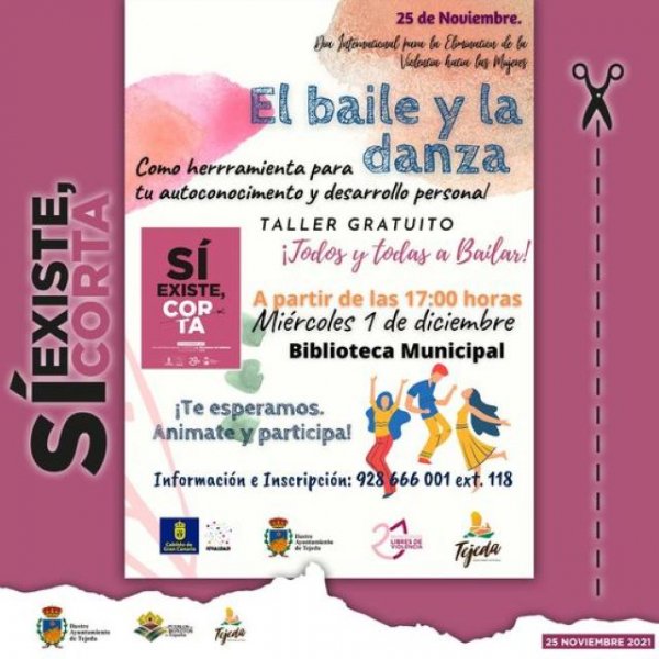 Tejeda: Miércoles 1 de Diciembre, Taller formativo para la participación y el empoderamiento de las mujeres