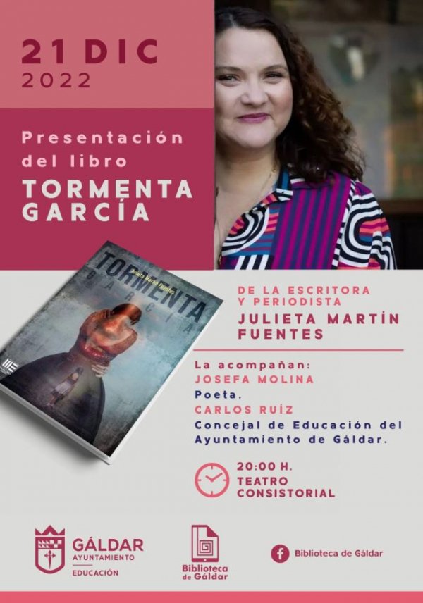 Gáldar: El Teatro Consistorial acoge el miércoles la presentación del libro &#039;Tormenta García&#039;