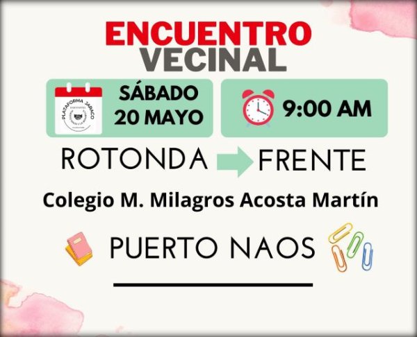 La Palma: Encuentro vecinal en Puerto Naos