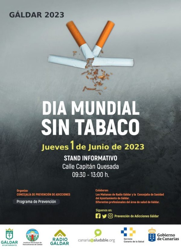 Gáldar conmemora el Día Mundial sin Tabaco con un stand informativo en la calle Capitán Quesada